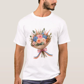 Bloemenboeket lgbt t-shirt