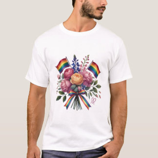 Bloemenboeket lgbt t-shirt