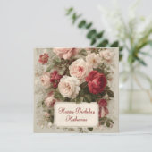 Bloemenboeket met aangepaste tekst (Staand voorkant)