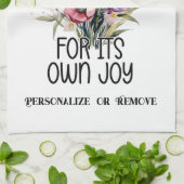  Bloemenboeket met Inspirerend Quote Theedoek (Gevouwen)