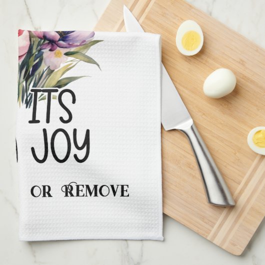 Bloemenboeket met Inspirerend Quote Theedoek (Quarter Fold)