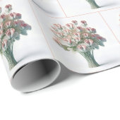 Bloemenboeket met roze Baby voeten Cadeaupapier (Rol Hoek)