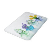 Bloemenboeket Moderne Minimalistische Pansies Viol Badmat (Gekanteld)