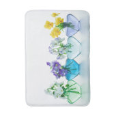 Bloemenboeket Moderne Minimalistische Pansies Viol Badmat (Voorkant Verticaal)