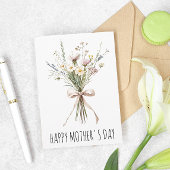 Bloemenboeket Moederdag Wilde Bloemen Kaart