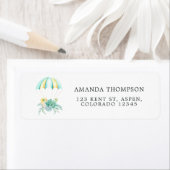 Bloemenboeket parachute etiket (Insitu)