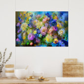 Bloemenboeket  poster (Keuken)