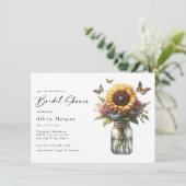  bloemenboeket | rustiek Vrijgezellenfeest Kaart (Staand voorkant)