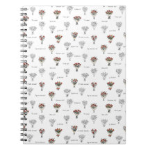 Bloemenboeket spiraal foto Notitieboek