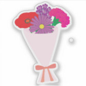 Bloemenboeket Sticker (Voorkant)
