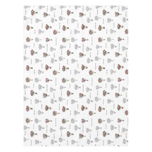 Bloemenboeket tafelkleed (Voorkant)