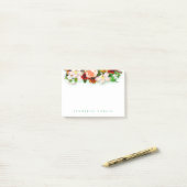 Bloemenboeket Trendy Kleurrijke Waterverf Bloemen Post-it® Notes (Op bureau)