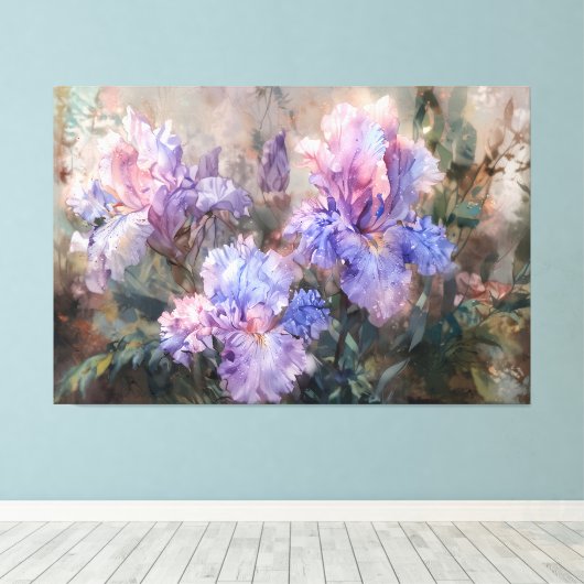 *~* Bloemenboeket TV2 Hydrangea kunst Canvas Print (Insitu (Houten vloer))