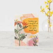 Bloemenboeket Verjaardag Kaart (Gele Bloem)