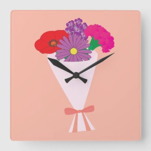 Bloemenboeket Vierkante Klok