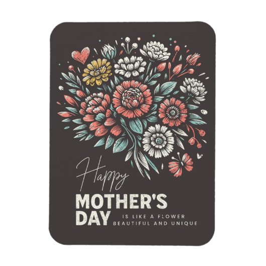 Bloemenboeket voor Moederdag Magneet (Verticaal)