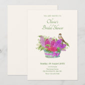 Bloemenboeket vrijgezellenfeest kaart (Voorkant / Achterkant)