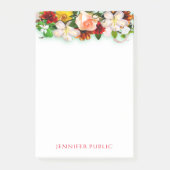 Bloemenboeket Waterverf Bloemen Sjabloon Stijlvol Post-it® Notes (Voorkant)