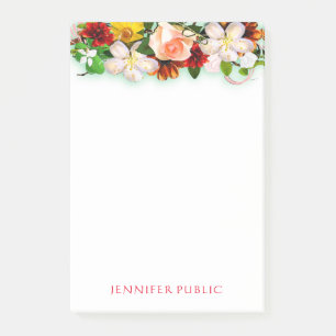 Bloemenboeket Waterverf Bloemen Sjabloon Stijlvol Post-it® Notes