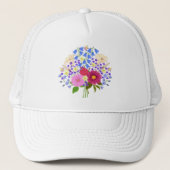 Bloemenboeket Wit Trucker Pet (Voorkant)
