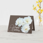 Bloemenboeket Witte Rozen Bloemenmeisje Verjaardag Kaart (Gele Bloem)