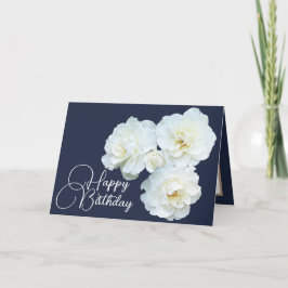 Bloemenboeket Witte Rozen Bloemenmeisje Verjaardag Kaart