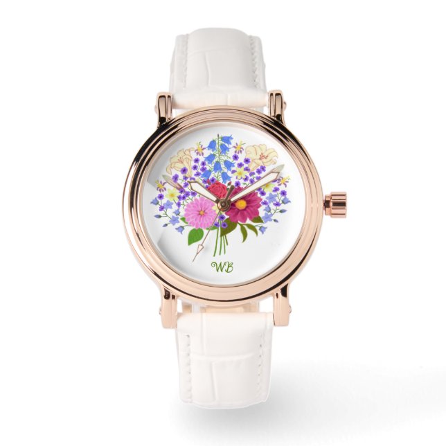 Bloemenboeket Wrisk Horloge (Voorkant)