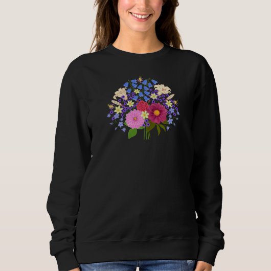 Bloemenboeket Zwart Trui (Voorkant)