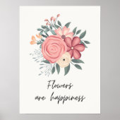  bloemenboeketbloemen zijn vrolijk poster (Voorkant)
