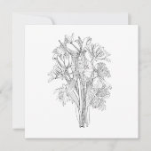 Bloemenboeketten met lijnbloemen. save the date (Voorkant)