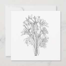 Bloemenboeketten met lijnbloemen. save the date