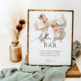 Bloemenboog Baby in Bloom Baby shower Mom-osa Bar Poster