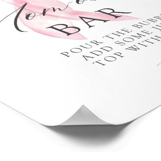 Bloemenboog Baby in Bloom Baby shower Mom-osa Bar Poster (Hoek)