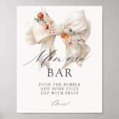 Bloemenboog Baby in Bloom Baby shower Mom-osa Bar Poster (Voorkant)