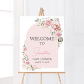Bloemenboog Baby in Bloom Baby shower Welkom Poster