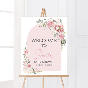 Bloemenboog Baby in Bloom Baby shower Welkom Poster