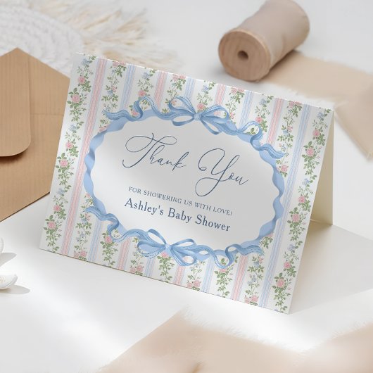  Bloemenboog Baby shower Dank u Bedankkaart