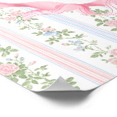 Bloemenboog Baby shower Welkom Poster (Hoek)