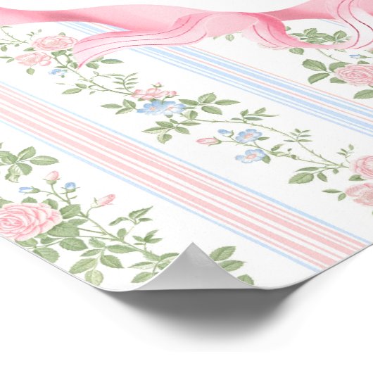  Bloemenboog Baby shower Welkom Poster (Hoek)