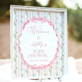  Bloemenboog Baby shower Welkom Poster