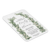 Bloemenboog bruiloft uitnodigingen magneet (Rechterzijde)