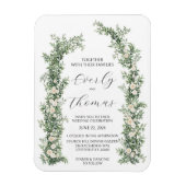 Bloemenboog bruiloft uitnodigingen magneet (Verticaal)