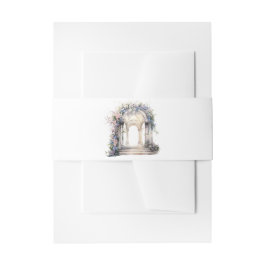 Bloemenboog bruiloft uitnodigingen wikkel