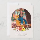 Bloemenboog Foto Afstuderen met Quote Kaart (Achterkant)