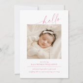 Bloemenboog geboorte aankondiging (Achterkant)