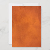 Bloemenboog met oranje slinger herfstbruiloft kaart (Achterkant)