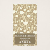 Bloemenboog Oorbel Neutrals Sieraden Display Kaart (Achterkant)