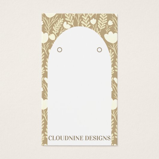 Bloemenboog Oorbel Neutrals Sieraden Display Kaart (Voorkant)
