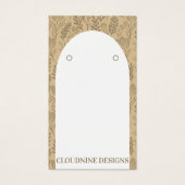Bloemenboog Oorbel Neutrals Sieraden Display Kaart (Voorkant)