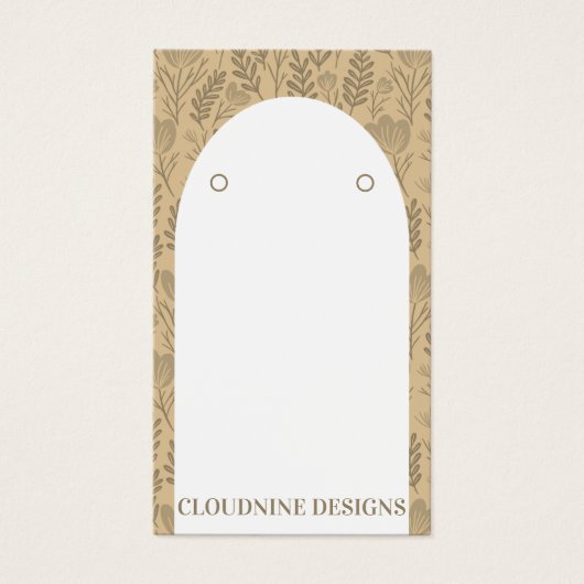 Bloemenboog Oorbel Neutrals Sieraden Display Kaart (Voorkant)